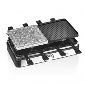 Zilan ZLN8863 raclette grill, 1500 W, 2 az 1-ben, alumínium sütőlap, tapadásmentes bevonat, hőfokszabályozó, kiegészítők